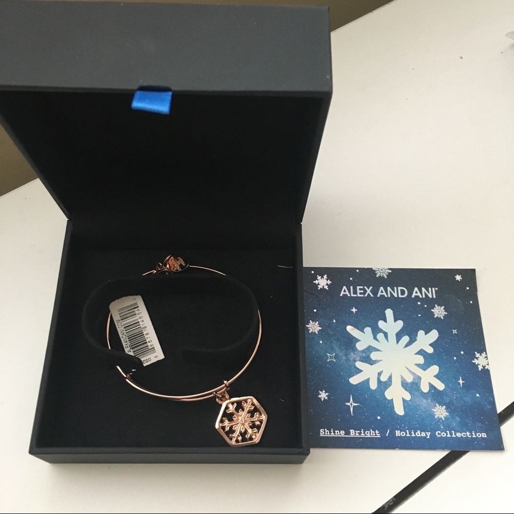 Alex Ani Shine Bright Rose Gold Snowflake